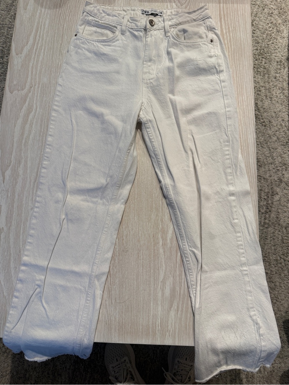Zara White Flare Jeans